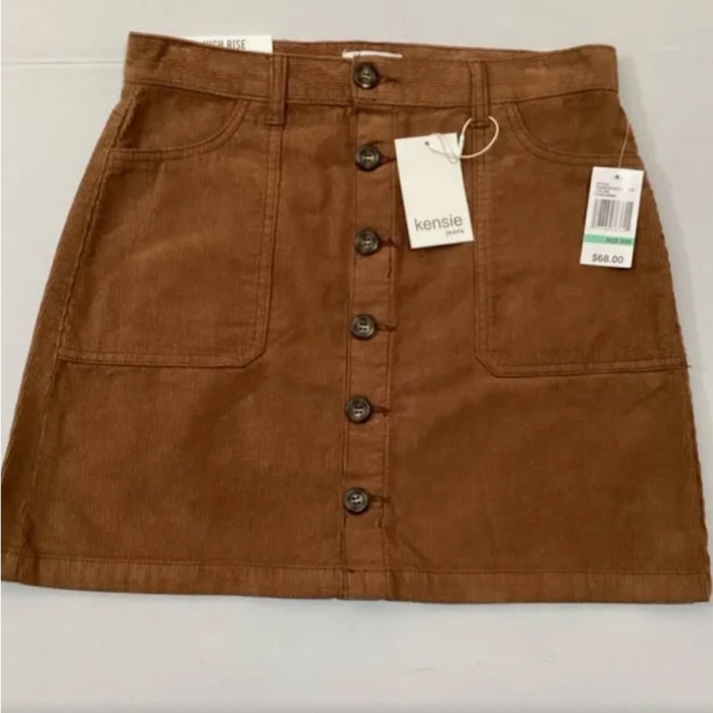 Kensie New With Tag Jeans Cordoroy Button Front Mini Skirt - New Women